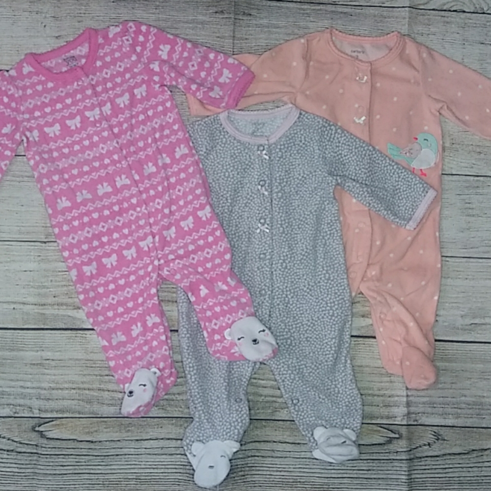 3 carters size 3 month sleepers